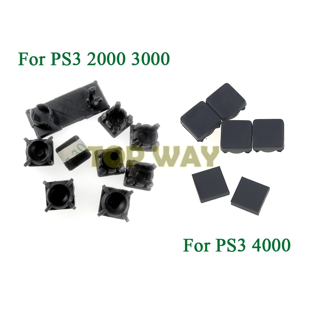 

50sets Rubber Feet Plastic Button Screw Cap Cover Replacement Set For PS3 Slim 2000 3000 4000 For Sony Playstation 3 Controller