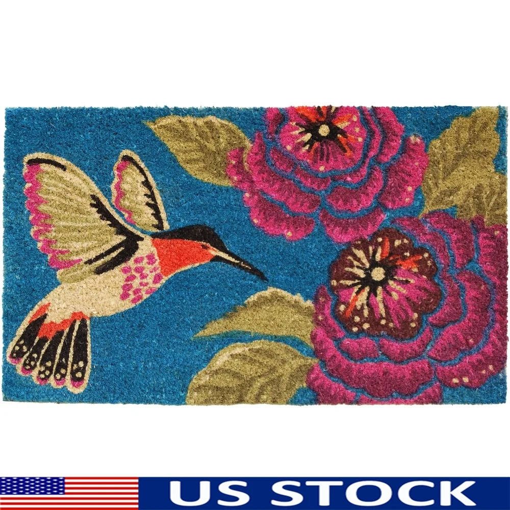 

Natural Coir Door Mat Durable Non-Slip Vinyl Backing Mold Mildew Resistant All-Season Outdoor Indoor Use Easy Clean