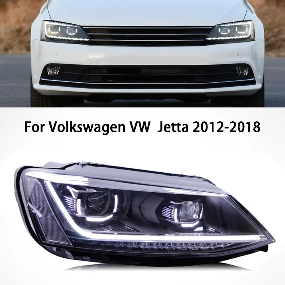 Headlight For VW Jetta MK6 2012-2018 Car Automotive supplies LED DRL Hella Xenon Lens Hella Hid H7 Jetta Car Accessories