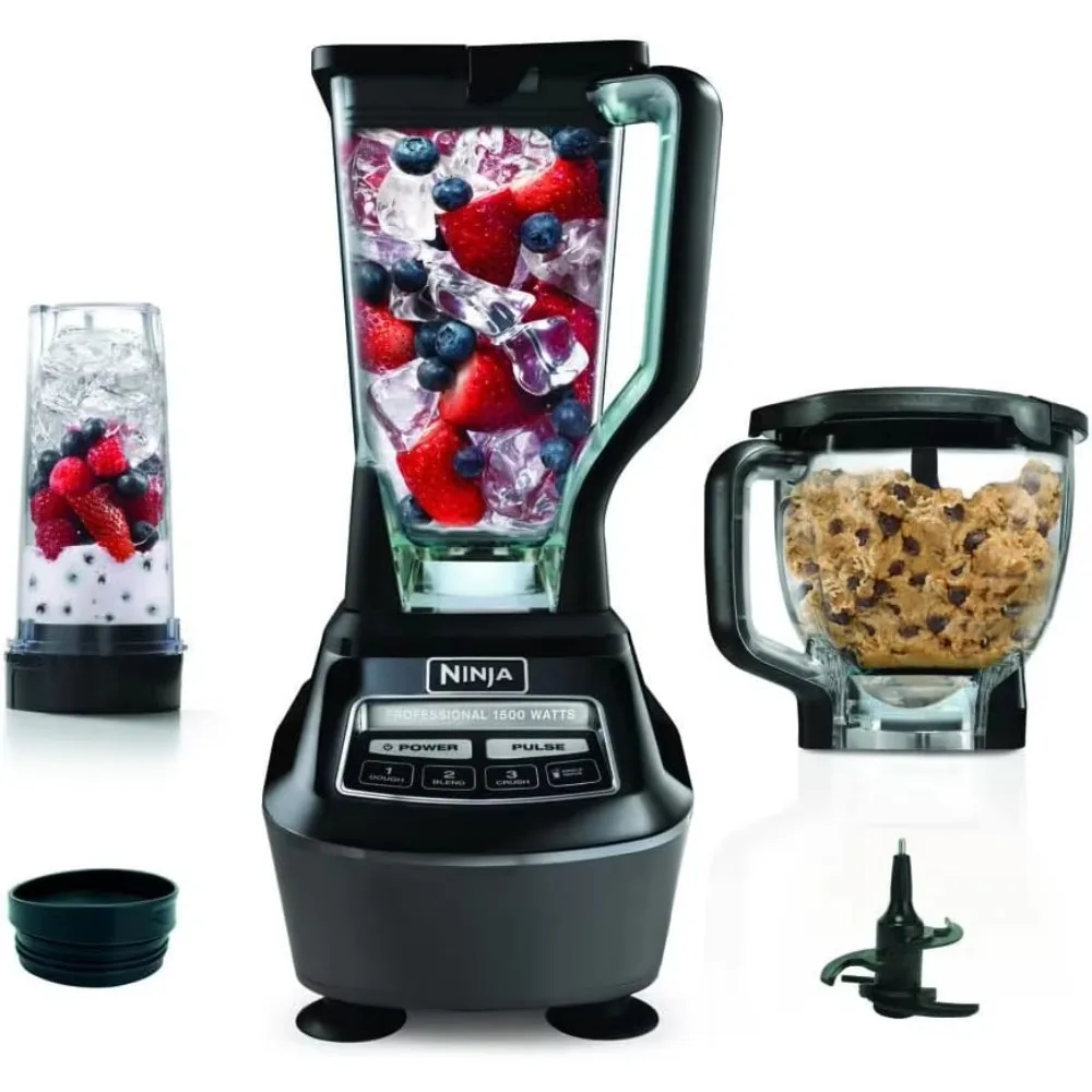 

BL770AMZ Mega Kitchen System, 72 oz. Pitcher, 8-Cup Food Processor, 16 oz. Single Serve Cup, 1500-Watt, Black