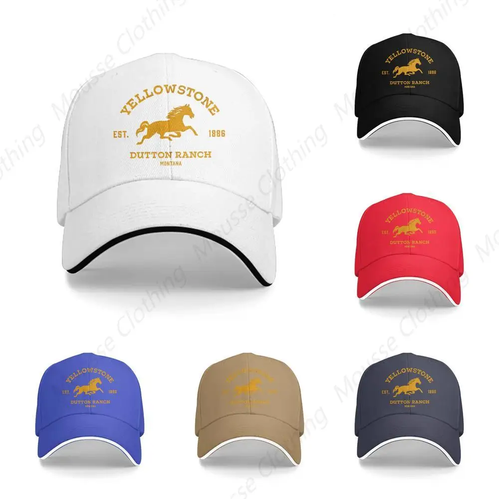 Summer Cap Sun Visor Yellowstone Dutton Ranch Gold Montana Hip Hop Caps Yellowstone National Park Cowboy Hat Peaked Hats