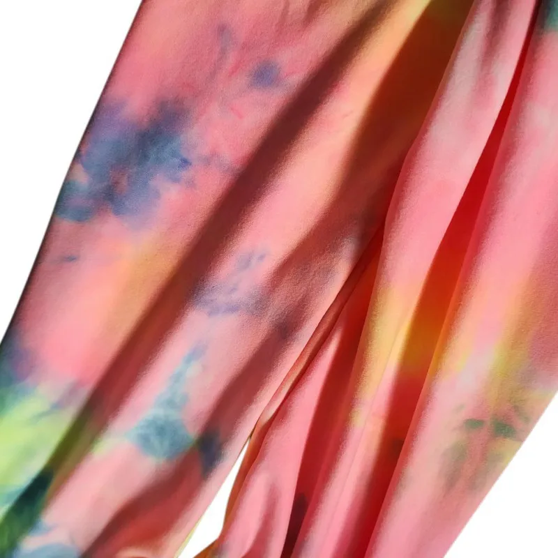 Fashionable Girl Irregular Tie Dye Printing Pant Spring Summer Kid Colorful Elastic Legging Girl Slim Trousers Children Clothing