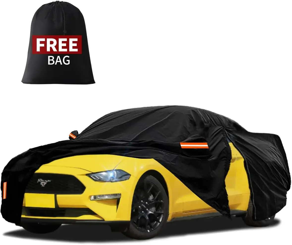 

Custom Fit Waterproof Car Cover for Ford Mustang 1964-2025 and Chevy Camaro, All-Weather Protection with Zipper