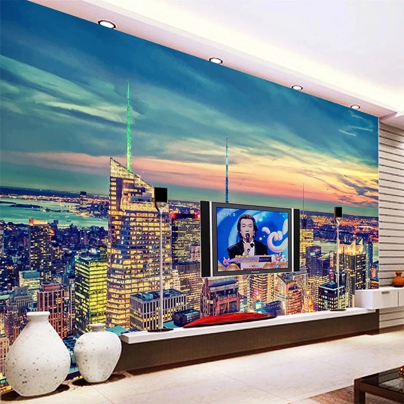 Custom Mural Wallpaper 3D City Building Landscape Bedroom Home Decor Living room sofa TV background wall restaurant study Hotel