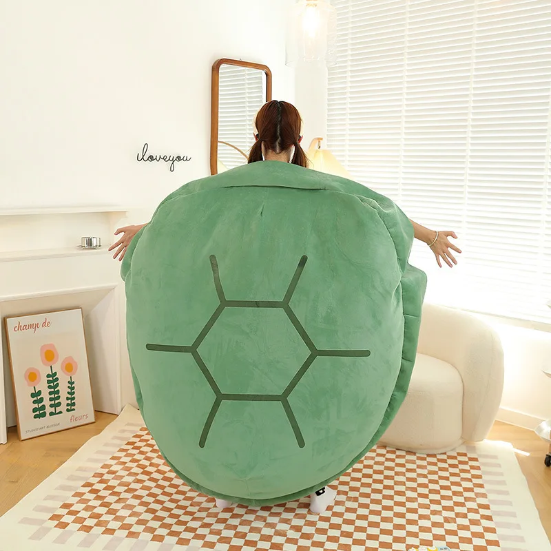 60/80/100cm New Can Be Worn To Play Animal Turtle Clothes Green Pink Color Doll Plush Toy Home Sleeping Bag Pillow Lazy Sofa