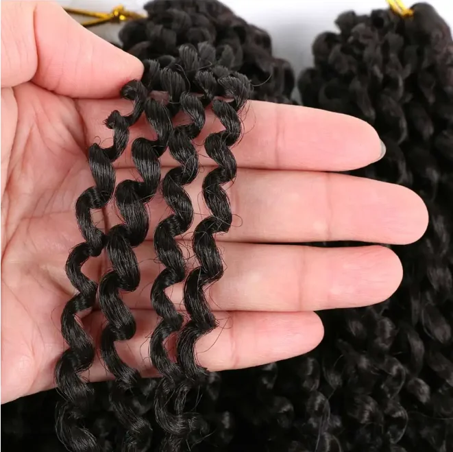 8 بوصة تويست الكروشيه الشعر الأسود كروشيه اصطناعي الشعر مع أطراف مجعد يانك تويست الكروشيه الشعر للنساء السود #5