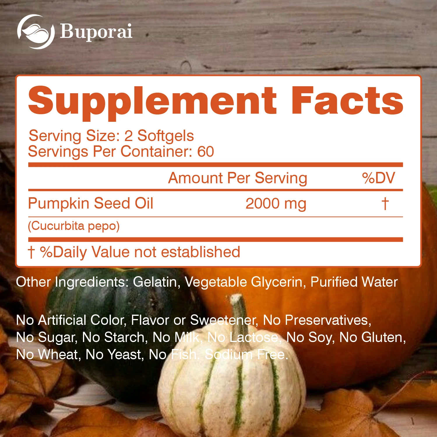 Pumpkin Seed Oil - Promotes Hair Growth, Urinary Tract and Prostate Health, Cardiovascular Support