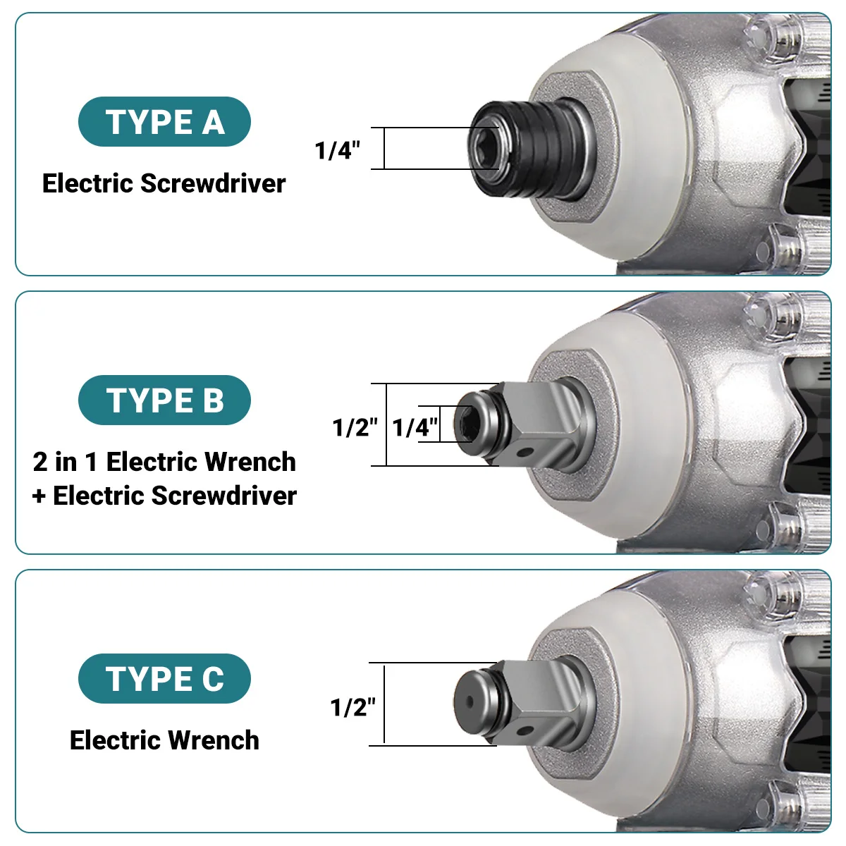 800N.m 2 In1 avvitatore elettrico senza spazzole 1/2 "cacciavite elettrico a batteria 1/4" trapano elettrico per batteria Makita 18V