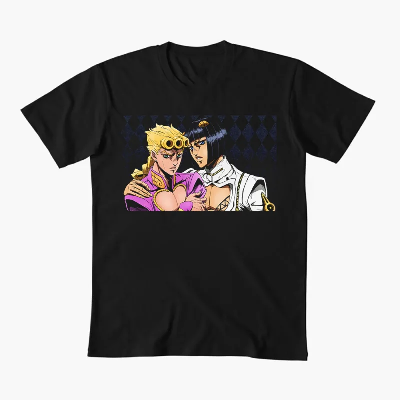 

0413 JoJo's Bizarre Adventure Anime Gift t shirt 100% cotton printed Graphic Clothes Y2K clothing Cartoon Tee All size Tops