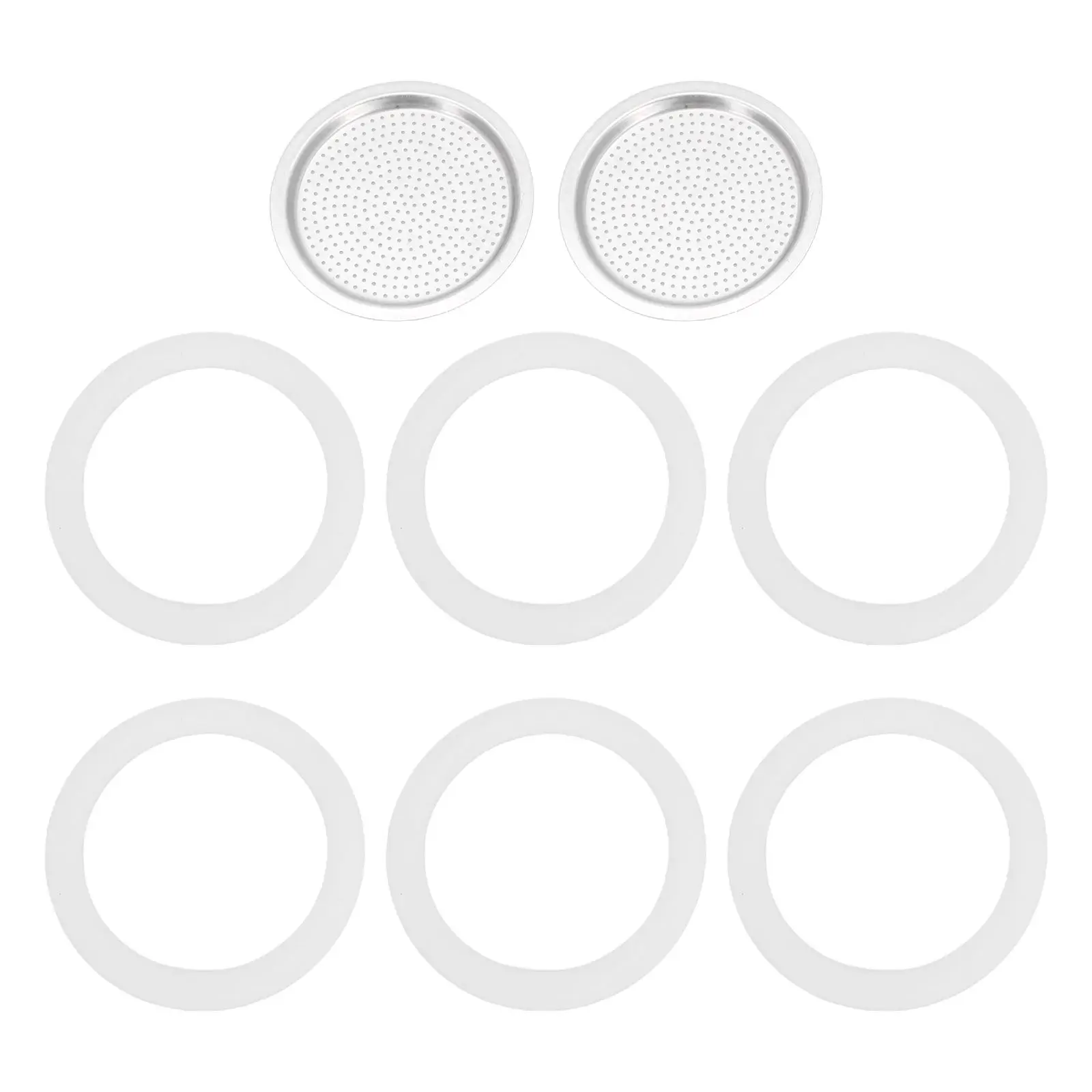 

Набор запасных частей для кофеварки Moka с 2 фильтрами и 6 силиконовыми прокладками для улучшения пивоварения