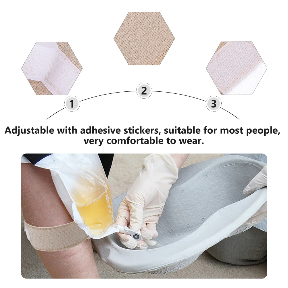 2 Pcs Leggings Fixing Band Suprapubic Drainage Cateter Urine Incontinence Urinal Catheter Bag Holder Adhesive External Strap