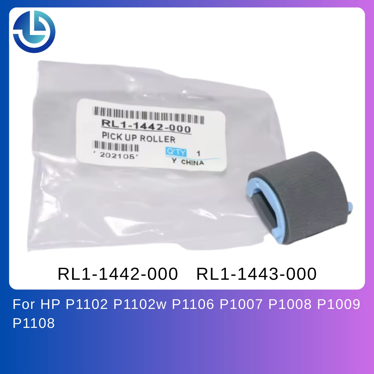 

20 шт. (20PCS) RL1-1442-000 RL1-1443-000 Совместимые ролики захвата бумаги для HP LaserJet Pro P1102 P1102w P1106 P1007 P1008 P1009 P1108