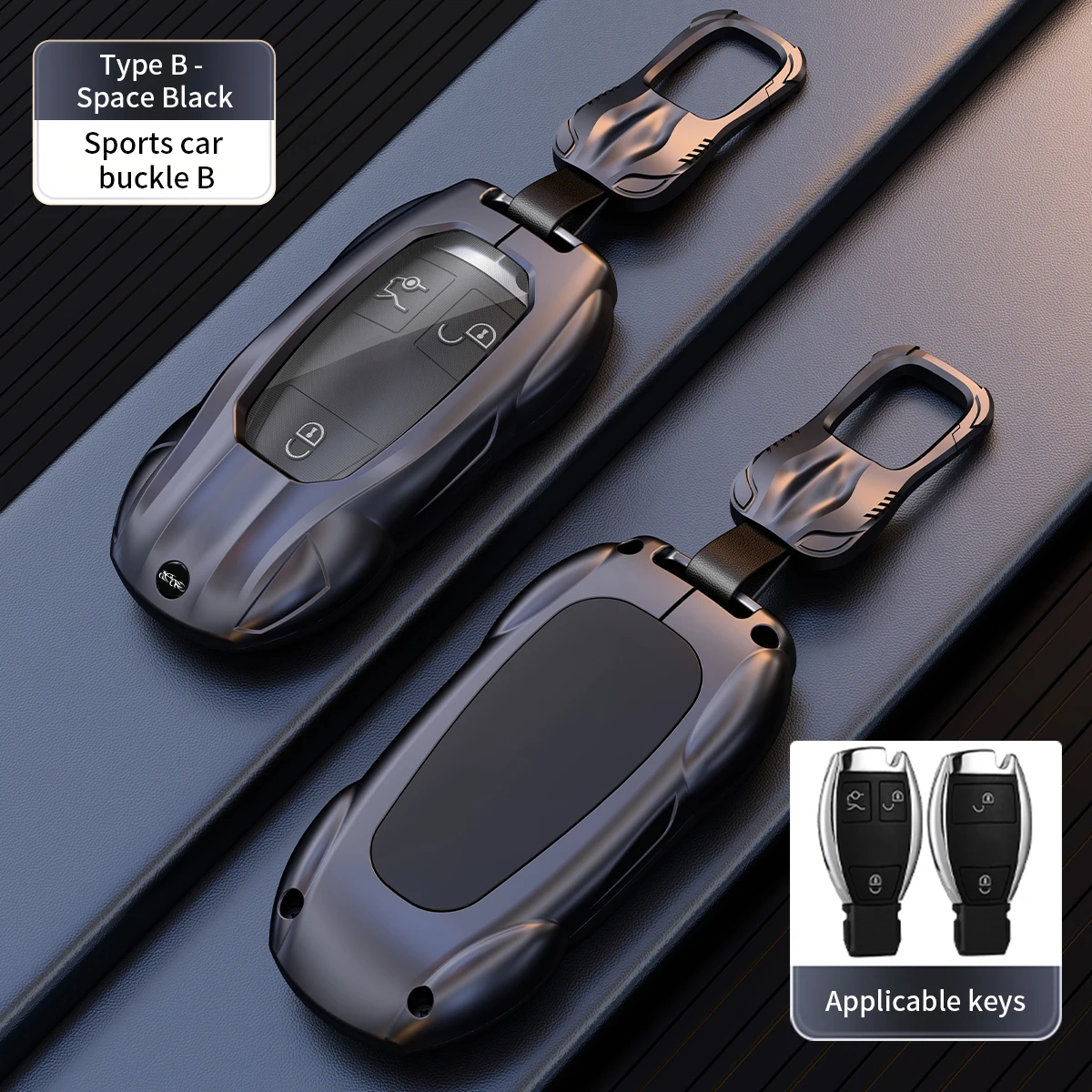 Zinc alloy Car Key Case Fob Cover Shell Accessories For Mercedes Benz A B C E S R Class CLA GLC W203 W210 W211 Supercar Styling