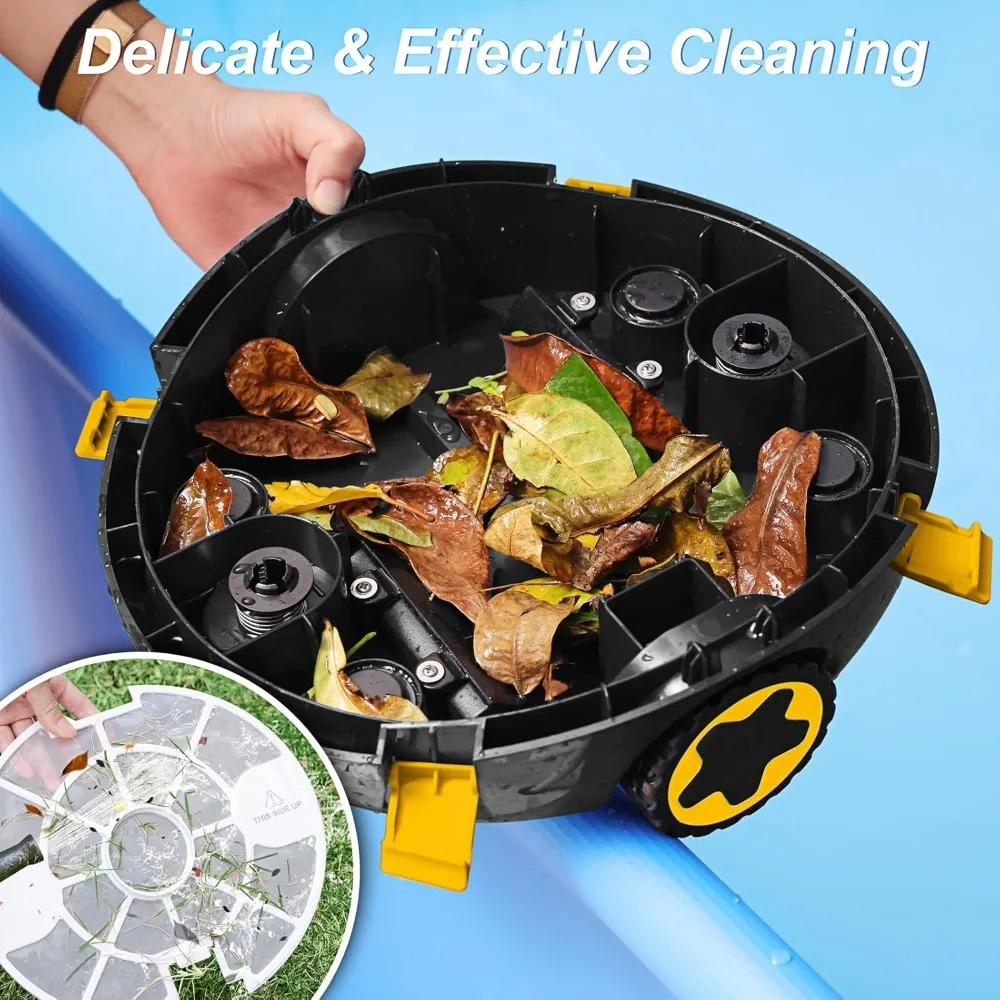 Y20 Cordless Robotic Pool Cleaner, Automatic Pool Vacuum for Above Ground & Inground Pool, 90 Min Runtime, Auto-Parking, Lightwe