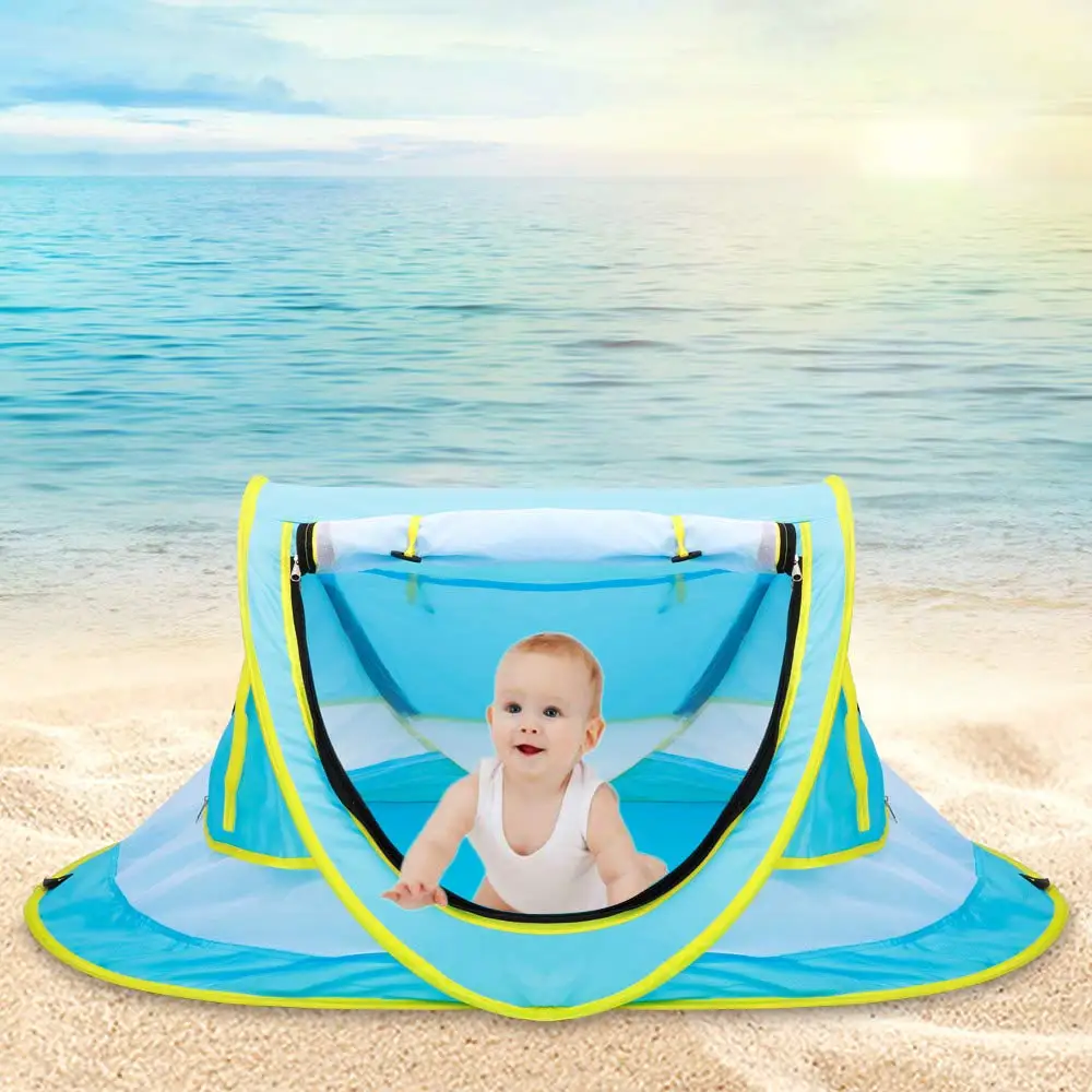 Baby Beach Tent Outdoor Pop Up Tent UPF 50+ UV Protection Sun Shelter for Infant Carry Bag Included Kid Tent House Play Tent