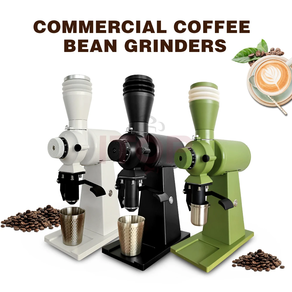 Commercial Espresso Cafe Stainless Steel Grinding Setting 2-12 Cups Burr Conical  Spice and Bean Coffee Grinder for Sale