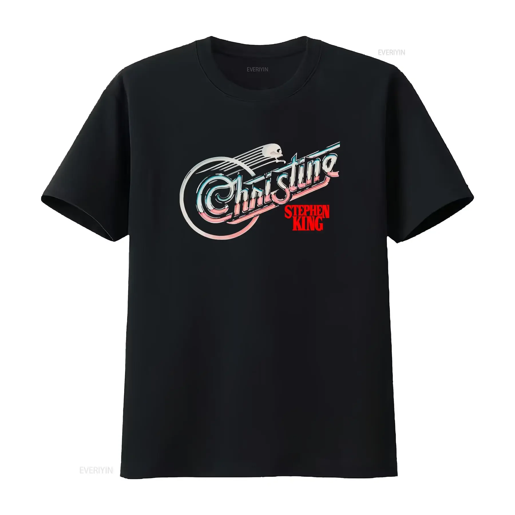 Christine Stephen King Book Fan Art T Shirt Stylish Design for Horror Lovers vintage Washed Breathable graphic Stretched