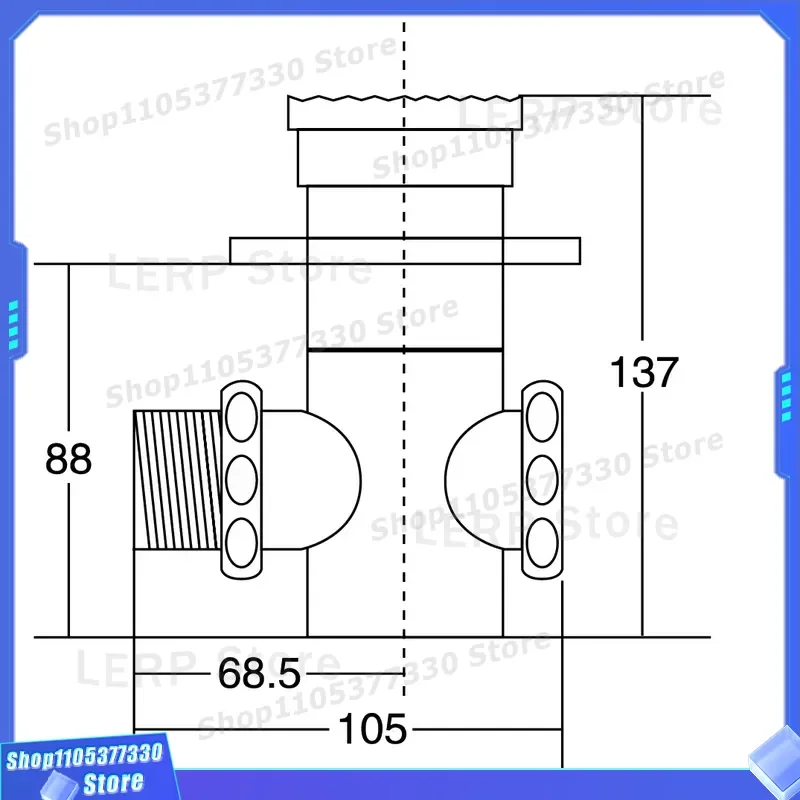 Commercial Grade Brass Double Flush Foot Pedal Hidden Squatting Toilet High Pressure Resistance Environmentally Friendly