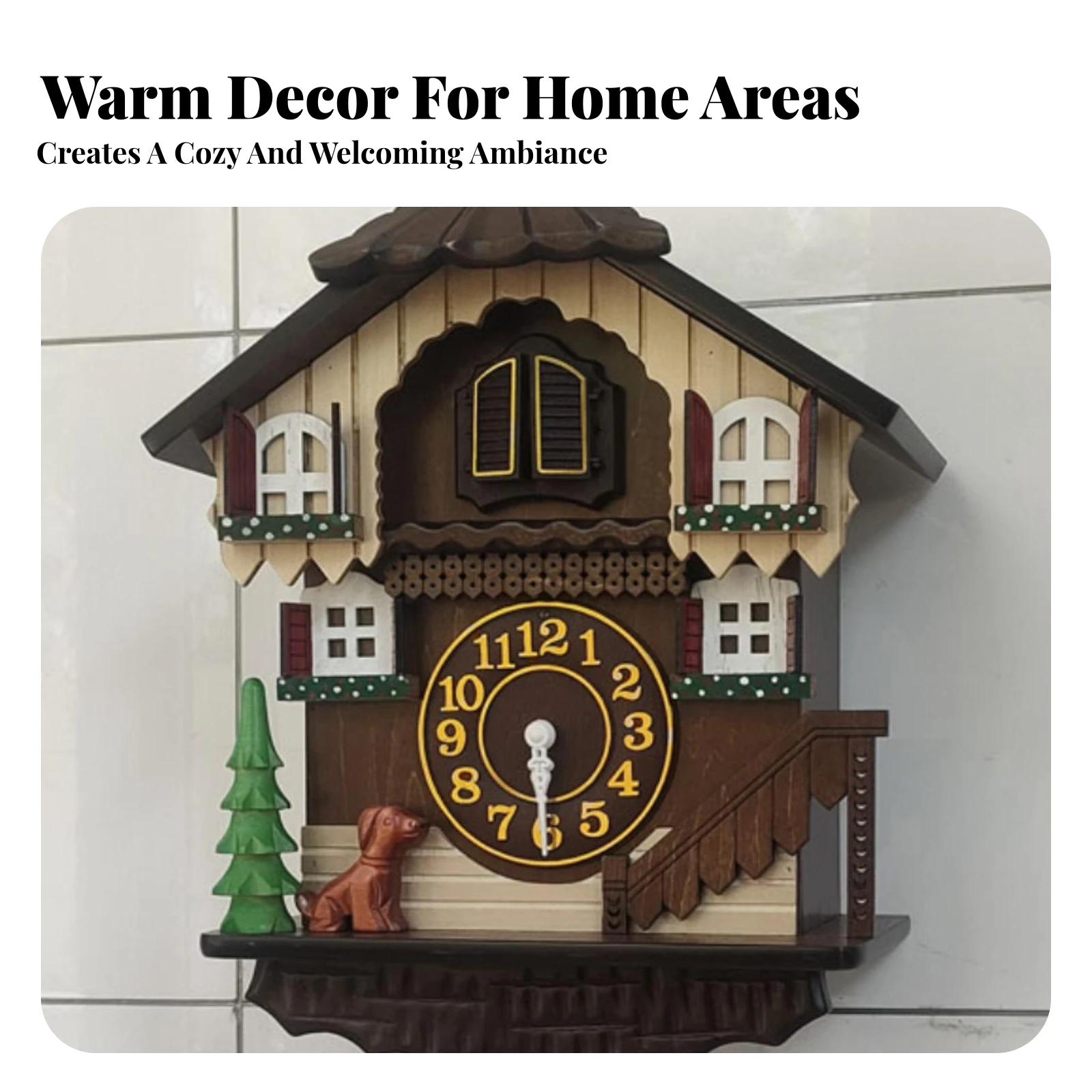 Chalet Design Cuckoo Clock Wall-mounted Horloge Coucou Decorative Wall Clock for Study or Bedroom Decor