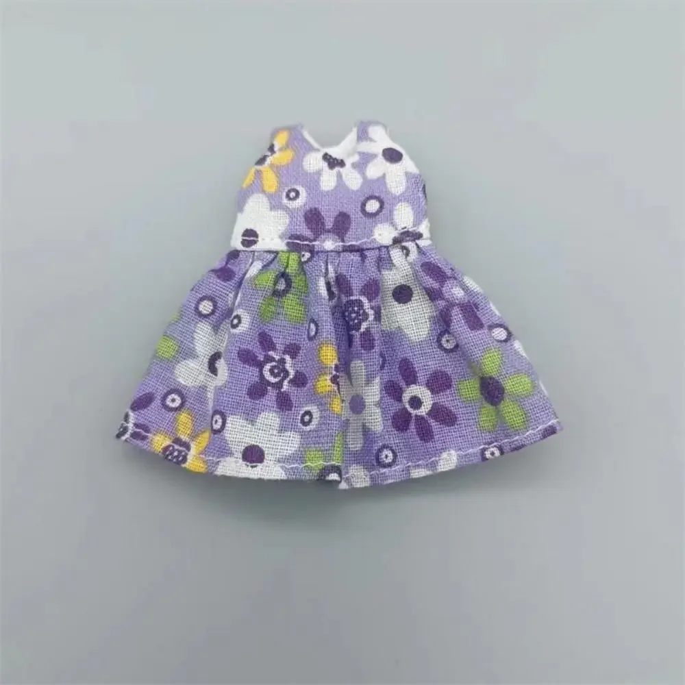 High Quality Handmade Printed Dresses Fashion Accessories Doll Clothes Skirt 11 Styles Dolls Tops For 1/11 OB11 Dolls/1/12 BJD view 4
