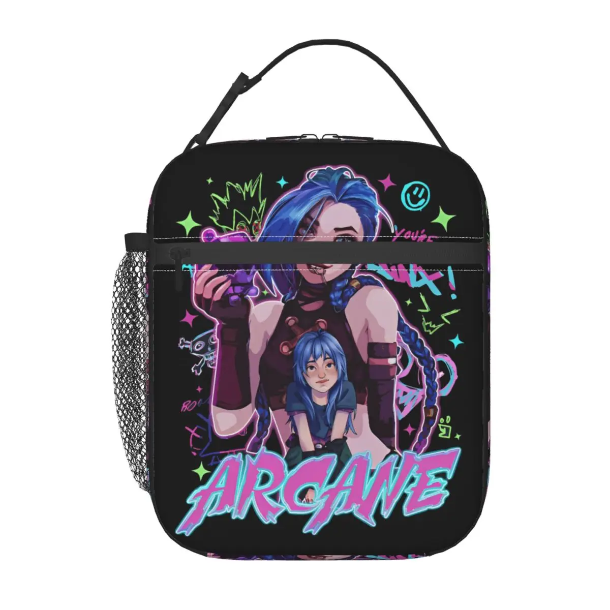 Lunch Boxes Jinx Arcane Jinx Game Lover Fans Product Storage Food Box Harajuku Thermal Cooler Lunch Box For School