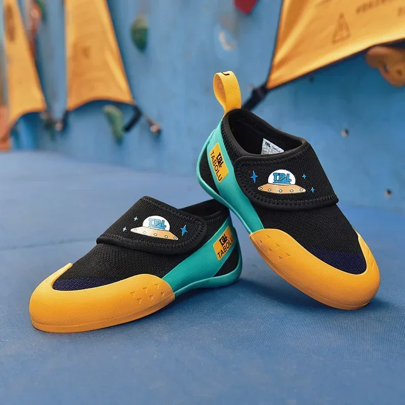 Rock-Climbing Shoes Boys Girls Indoor Outdoor Breathable Mesh Beginners Parent-child Rock-Climbing Bouldering Training Sneakers