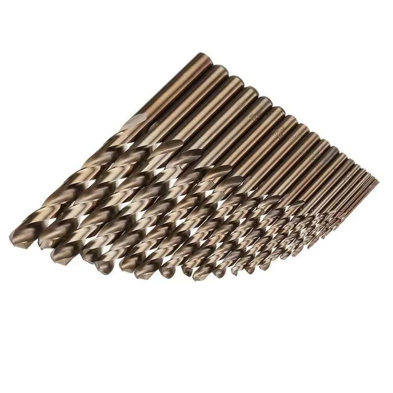 M35 cobalto 5% alta dureza haste reta torção broca ferramentas elétricas acessórios para metal furo de perfuração de aço inoxidável