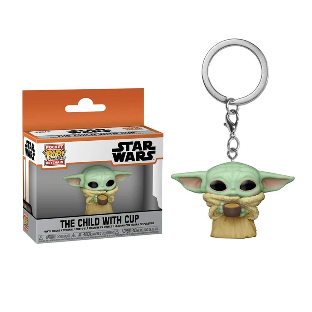 FUNKO POP Star Wars Keychain Classic Doll Cute Yoda Chewbacca Luke Birthday Gift Keychain Christmas Festival Backpack Pendant