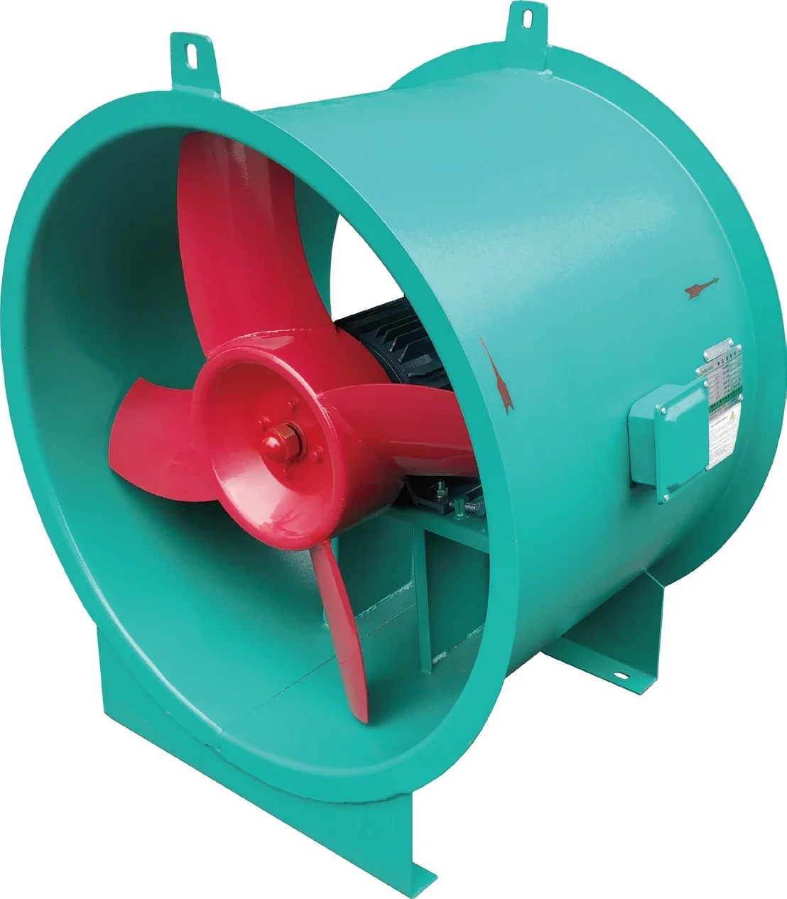 Low noise T35-II series axial flow fan type hot-pressed steel plate blade reclaiming and exhaust fan