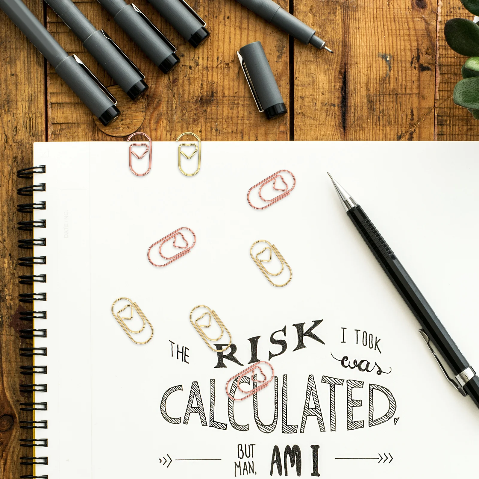 

400 pcs Metal Paper Clips Heart Shape Creative Decorative Office Supplies For School Home Organization Small Binder Clips