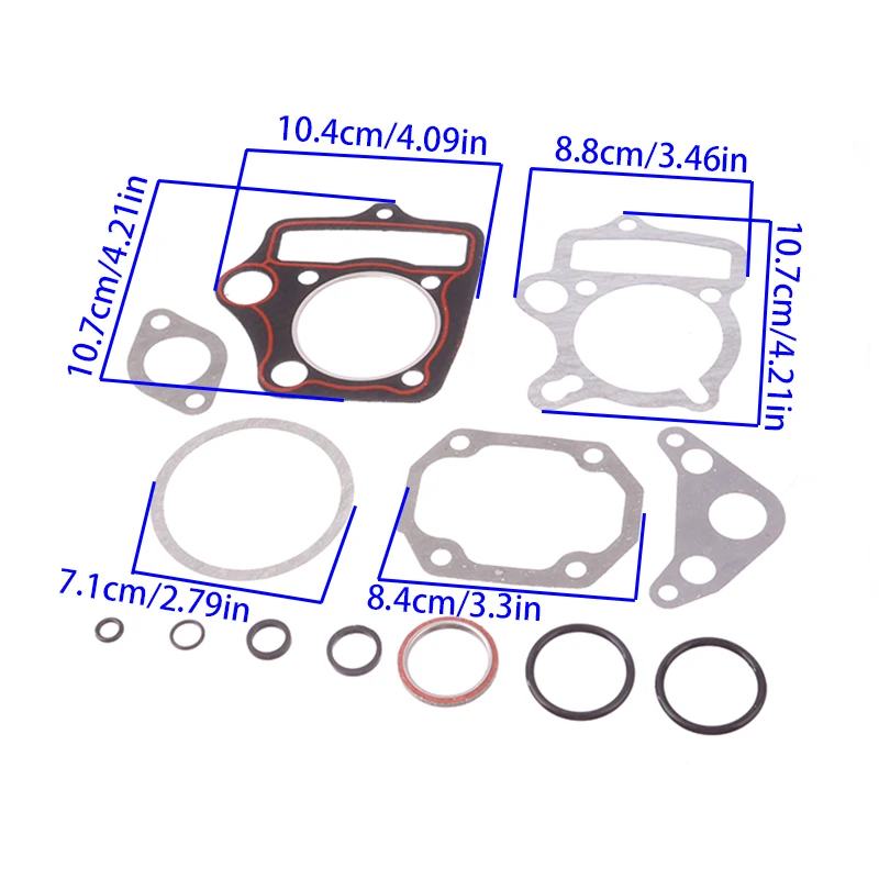 110cc Horizontal Engine Gasket Set Cylinder Piston Gaskets for Zongshen Kayo Dirt Pit Bikes & ATVs - New Hot Sale