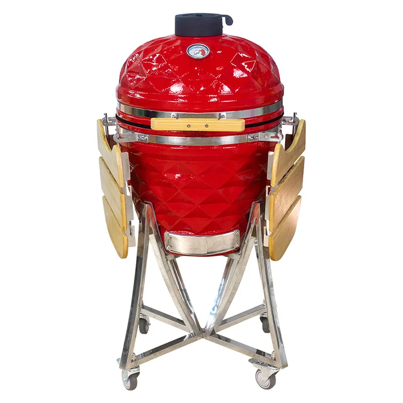 18-Inch Outdoor Grill Smoke Grill Ceramic Braise American Pizza Garden Charcoal