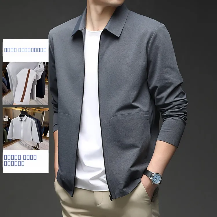 

Мужская легкая повседневная куртка Jaet, весна-осень, новинка, дышащая однослойная верхняя часть без железа, клей с вышивкой, Busin Outdoo...