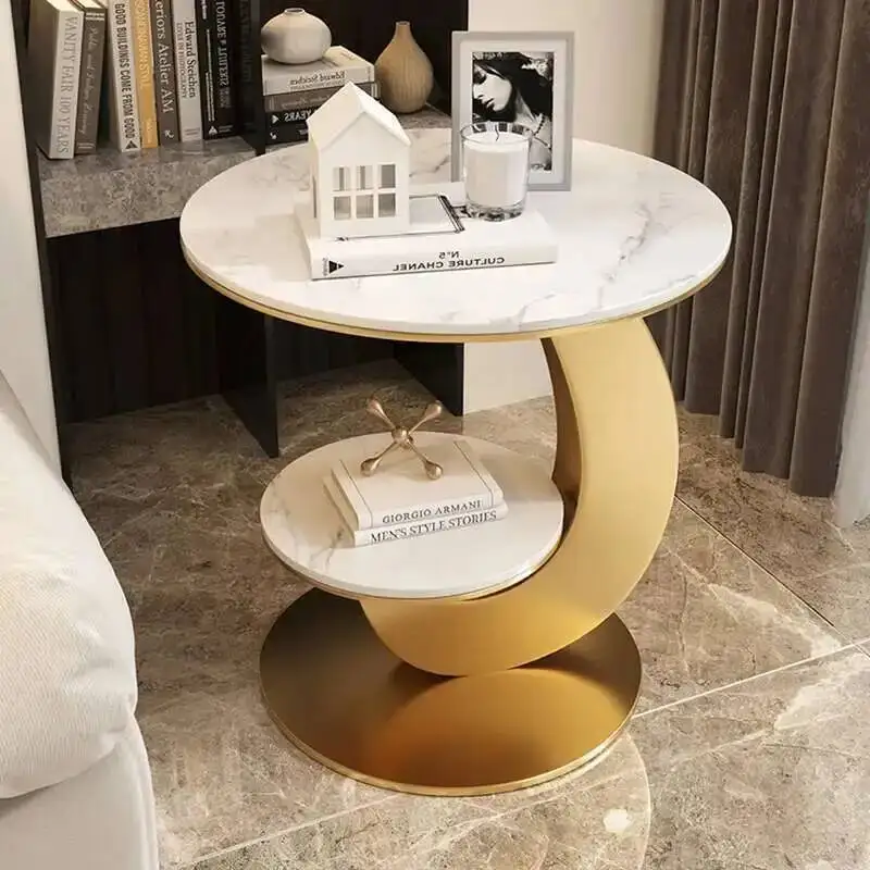 

Tables Aesthetic Round Luxury Metal Italian Coffee Modern Side Table Mobile Bedroom Design Mesa De Centro Furniture For Home