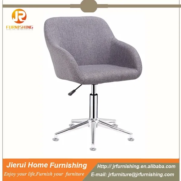 Fabric furniture leisure lift swivel living room chair with wheel