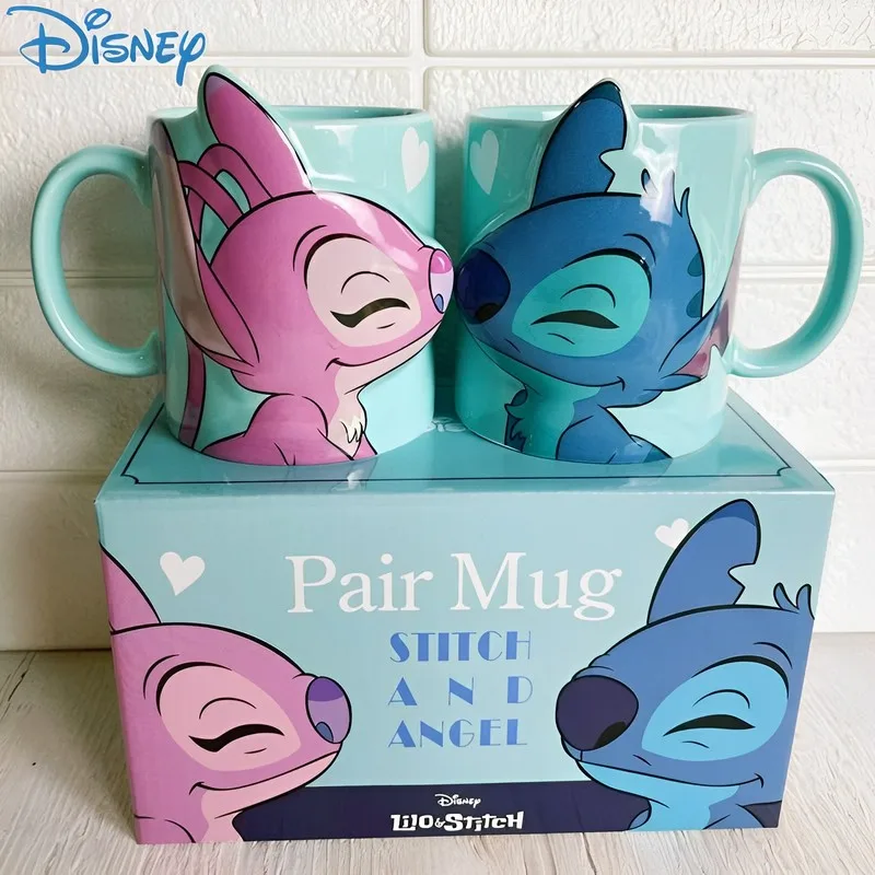 

Disney Lilo Stitch Ceramic Water Cup Anime Large Capacity Mug Birthday Present Gift Girls Couples Cup Lovely Kawaii Drink Water