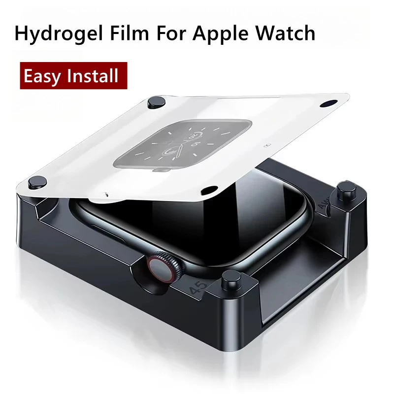 Easy Install Screen Protector for Apple Series 10 46mm 42mm / Watch Ultra 49mm / 9 8 7 6 5 4 3 SE 45mm 41mm 44mm 40mm Film