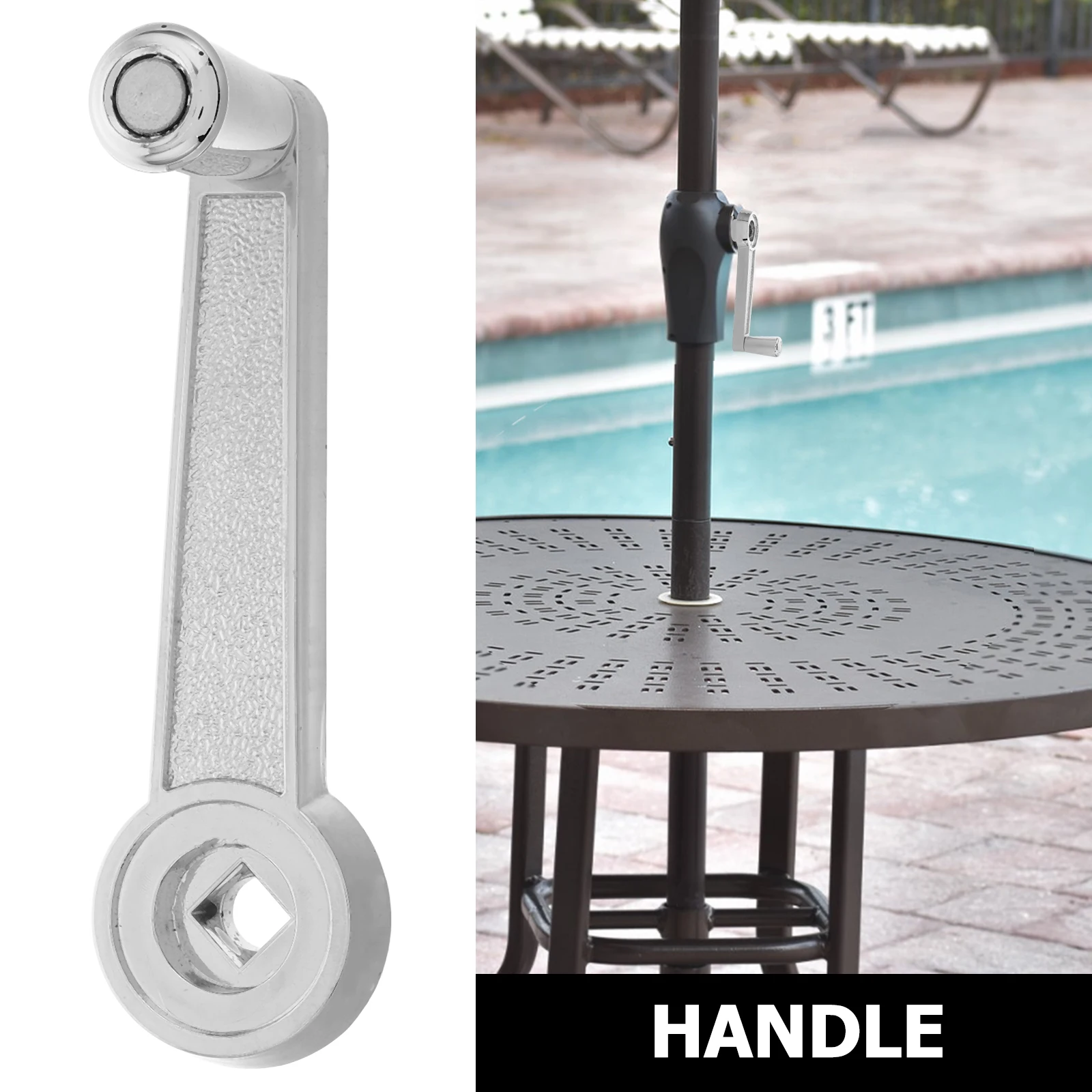 

Patio Umbrella Crank Handle Outdoor Umbrella Replacement Parts For Beach Patio Courtyard Garden Parasol Lifting Handle