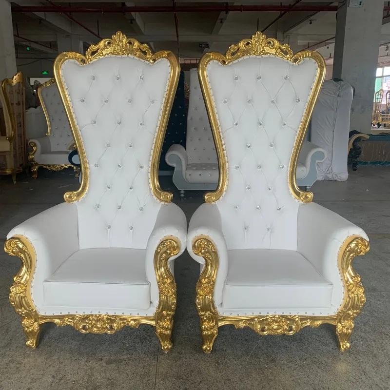 Factory direct sales hotel entertainment club high back single sofa chair, European solid wood decorative chair