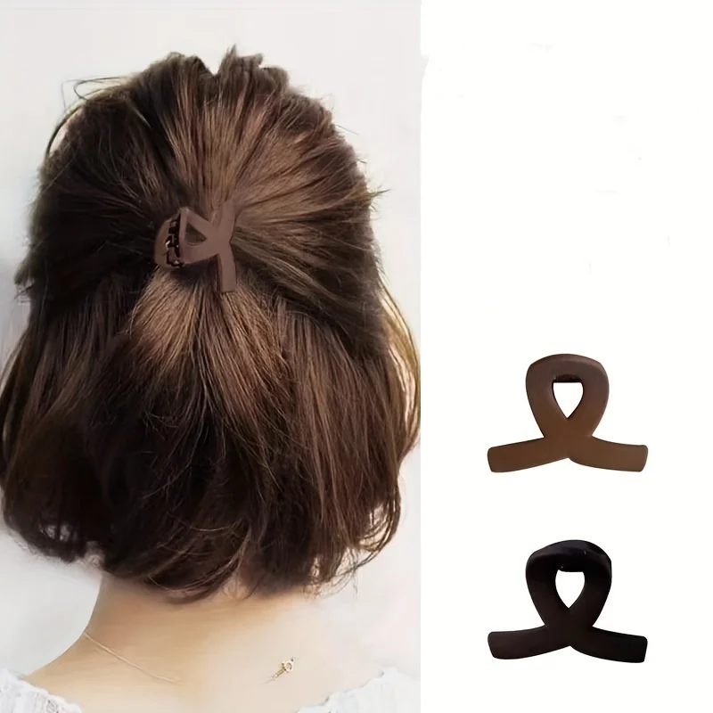 3 Stück/Beutel Einfarbige Hohle Haarklammern Stylische Haaraccessoires Geeignet für Frauen – Detail 1