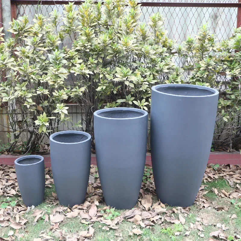 

Furniture fiber clay pots, flower clay fiber planters, fiber clay flower planter pots