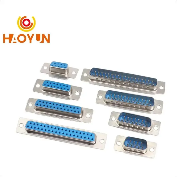 【5-1PCS】D-SUB 9 15 25 37 Pin Male Female Solder Type Connector DIP Straight Mount Serial Port Adapter 2 Rows DB9 DB15 DB25 DB37