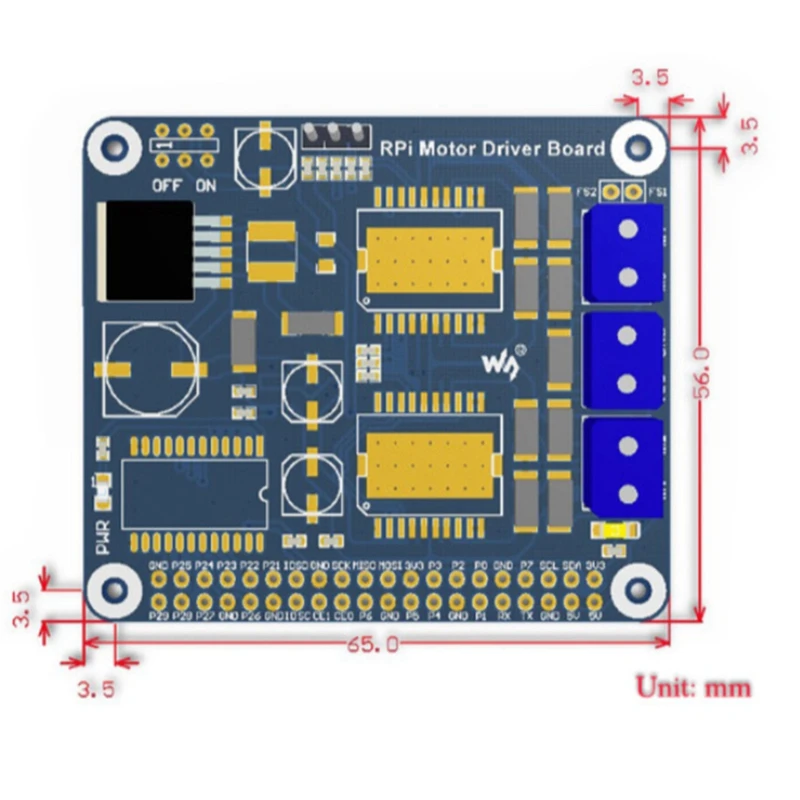 Waveshare For Raspberry Pi Rpi Motor Driver Board MC33886 Drives Expansion Board For Raspberry Pi