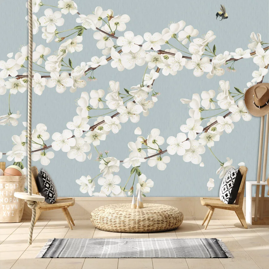 15+ Botanical Vintage Floral Branch Pattern Wallpaper for Living Room Bed Walls Renovation Mural Decor, Self Adhesive Optional