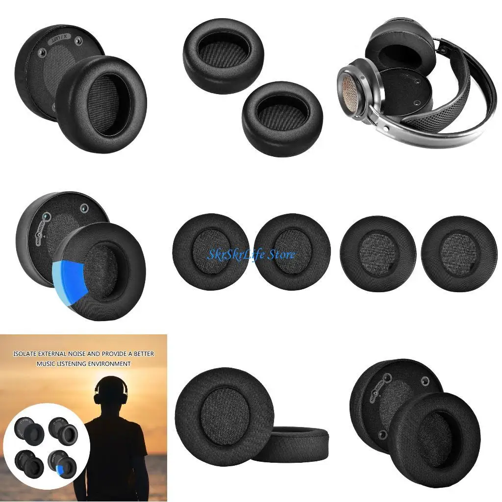 

E65E 2Pcs Breathable Headphone Ear Pads Sweat Resistant Design for Fidelio Dedicated