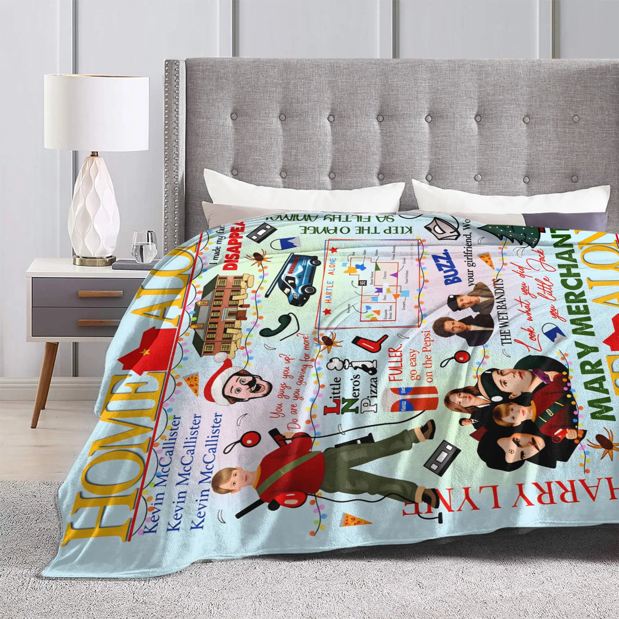 Home Alone Kevin Comedy Blanket Quality Super Soft  Bedding Throws Winter Kids Adult Bedroom Street Trend Bedspread