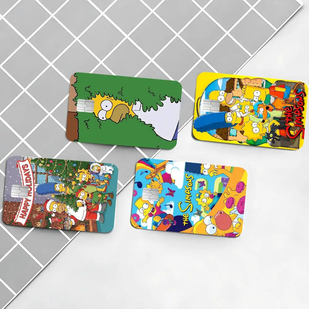 Cartoon Cool The S-Simpsons 2024 Anime Cartoon Skin Stickers Film Tape Case For Big Credit Debit Card Front Side