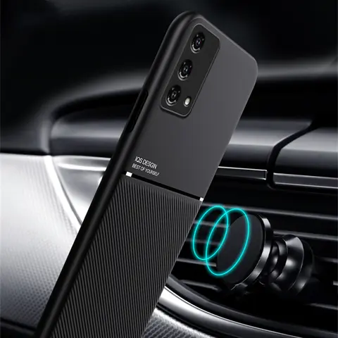 Para oppo realme gt master edition caso carro suporte magnético casos de telefone de couro para realme gt master rmx3363 6.43 "capa traseira