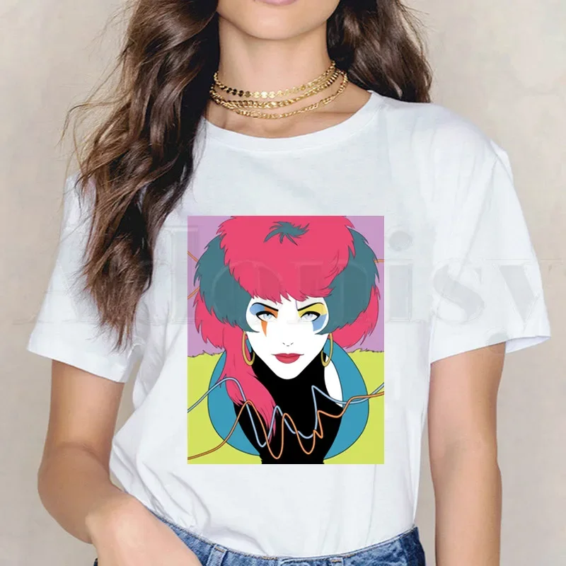 Jem And The Holograms Fashion Hipster Rock Hip Hop Short Sleeve Female Tops Tees Harajuku  VintageT Shirts Women\'s T-shirt