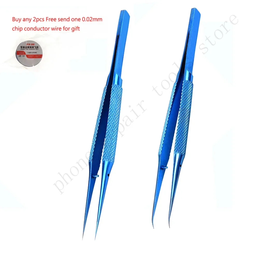 Pinças de Liga de Titânio Ferramenta de Manutenção Profissional 0.15 mm Borda de Precisão Pinças de Impressão Digital Apple Placa Principal Fio de Cobre